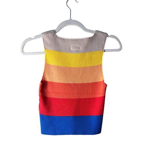 Mother Round Neck Rib Tank Multicolor Over The Horizon S - Picture 2 of 5